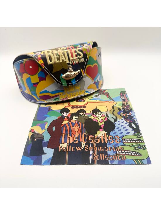 The Beatles Yellow Submarine Printed Sunglasses Eyeglasses Case with Lens Wipe